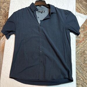 Men's Blue Button-Up Shirt